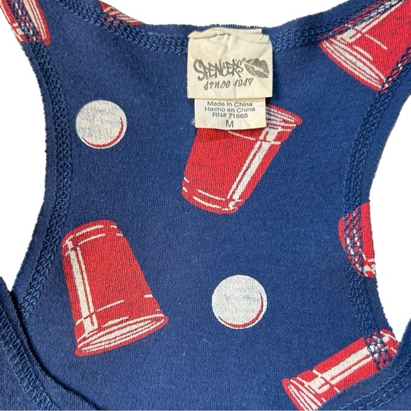 Spenser’s Tank Top Red Solo Cup 4th of July Flag Medium Reversible - Picture 6 of 11